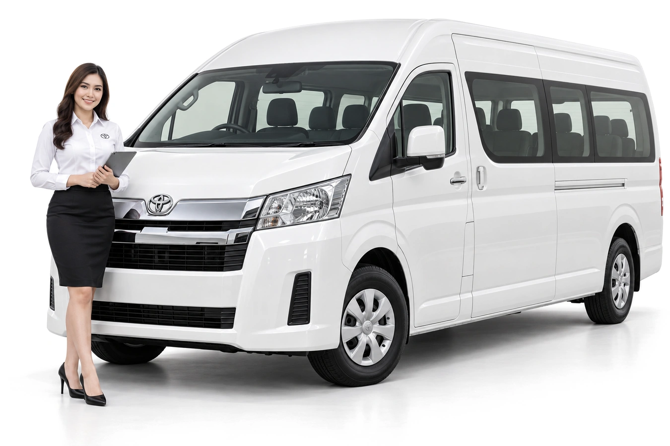 Toyota Hiace SLWB Solid White 2026 Malaysia bersama Penasihat Jualan Korporat